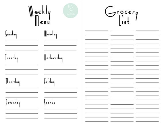 weekly meal planner