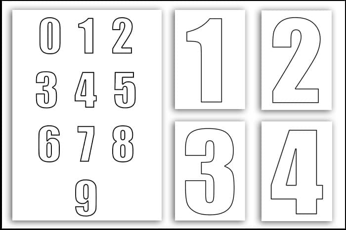 number outline