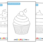 Printable Cupcake Outline Templates